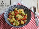 Salade de pommes de terre aux tomates confites