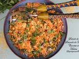 Salade de semoule de maïs aux carottes et herbes