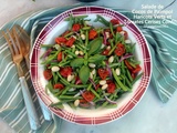 Salade des cocos et haricots verts aux tomates cerises confites