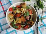 Salade tiéde de courgettes et haloumi grillés