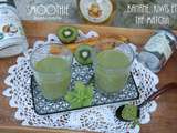 Smoothie banane, kiwis et thé matcha