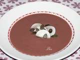 Soupe au chou rouge et betteraves rouges