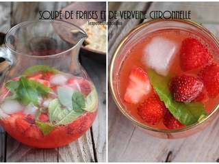 Soupe de fraises et de verveine citronnelle