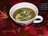 Soupe de lentilles aux herbes du jardin