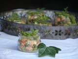 Tartare de saumon, asperges vertes et avocat