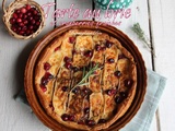 Tarte au brie et cranberries fraiches