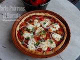 Tarte aux poivrons et à la burrata