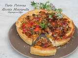 Tarte aux poivrons, ricotta et mozzarella