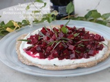 Tarte fraicheur au yaourt grec aux herbes et betteraves rouges au balsamique