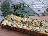 Tarte roquette et duo de courgettes