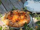 Tarte rustique abricots rhubarbe