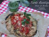 Tarte rustique au pesto de blettes et tomates