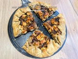 Tarte rustique aux oignons de Roscoff et au poulet