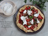 Tarte rustique aux tomates et burrata