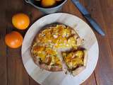 Tarte rustique orange, amandes et coriandre