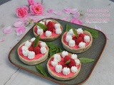 Tartelettes panna cotta aux framboises