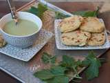 Velouté de fanes de radis au boursin et harcha farcis au boursin