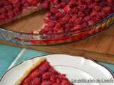 Tarte aux framboises du jardin