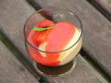 Bavarois Melon et son coulis de fraise