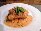 Roulés d’escalopes de veau au pesto de tomates, basilic et gorgonzola