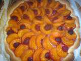 Tarte abricots framboises