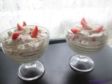 Mousse chocolat blanc-fraises
