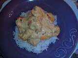 Crevettes au curry et lait de coco