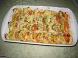 Gratin tomates-mozzarella-courgettes