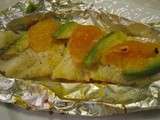 Papillote poisson / avocat / pamplemousse