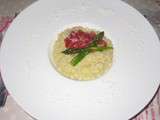 Risotto et sa crème d'asperges