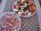 Salade italienne (tomates / mozzarella / jambon cuit)