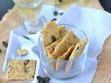 Biscuits apéritifs aux graines {végétaliens et sans gluten}