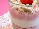 Duo de mousses fraise et fromage blanc