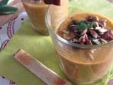 Gaspacho de concombre, tomate et menthe