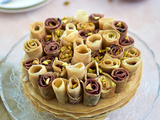 Gâteau « Bouquet de crêpes » pour la Chandeleur ou la Saint-Valentin 😉