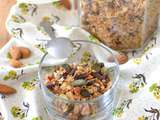 Granola sans gluten {amandes, chocolat et graines de courge}