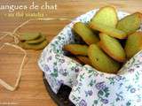 Langues de chat au thé matcha