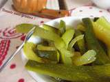 Pickles de courgette au vinaigre et au curry