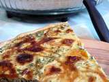 Quiche aux fanes de carottes, oignon et cumin