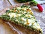 Quiche aux petits pois et fanes de radis