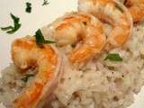 Risotto fenouil, crevettes et gingembre