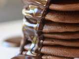 Pancakes au chocolat, sauce chocolat