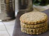 Sablés salés, amandes torréfiées, cumin et coriandre