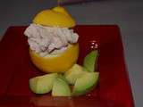 Citron avocat en mousse de thon