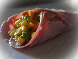 Cones of ham with mixed vegetables (grandmother's recipe)