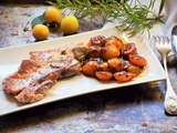 Côte de porc aux mirabelles