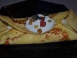 Crepe fourree chantilly rhum raisins