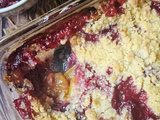 Crumble aux deux pêches : pêche de vigne & pêche jaune