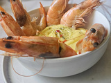Gambas à la Vapeur sur Bouillon Aromatique & Mayonnaise au Fenouil Sauvage