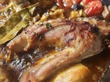 Lapin à la provençale, légumes de l'été & marjolaine sauvage